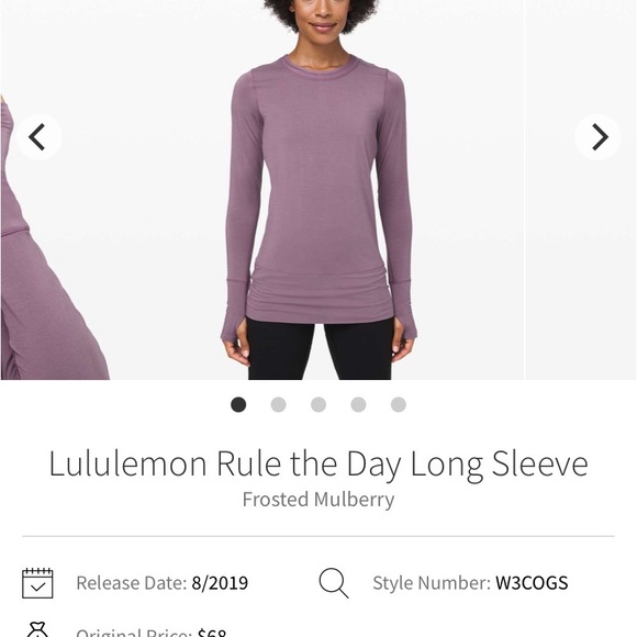 Authentic Lululemon Rule the Day long sleeve - Picture 3 of 5